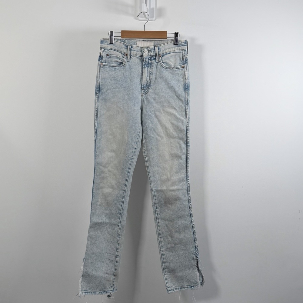 Mother Superior Jeans Womens 25 High Waisted Rascal Slice Undone Hem Finale Wash